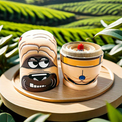 Playful Animal Character Nesting Doll Set