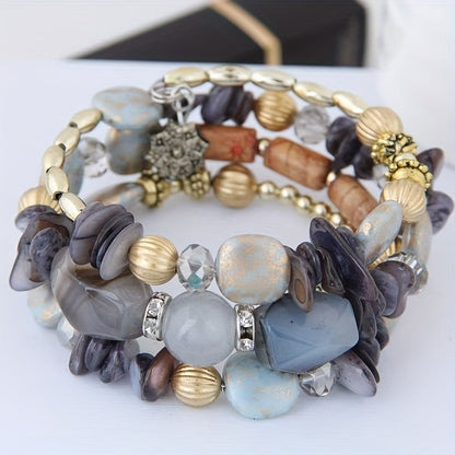 Turquoise Stone Multi-Layer Bracelet