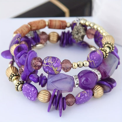 Turquoise Stone Multi-Layer Bracelet