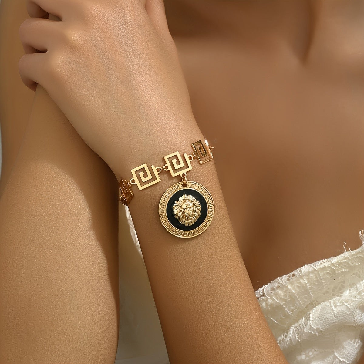 Lion Medallion Bracelet