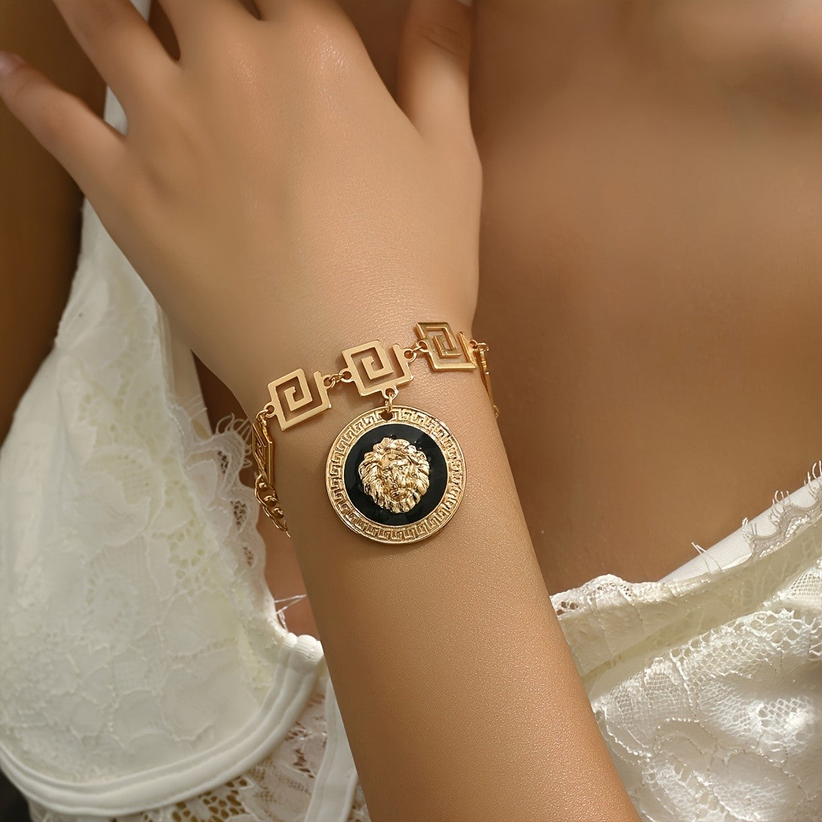 Lion Medallion Bracelet