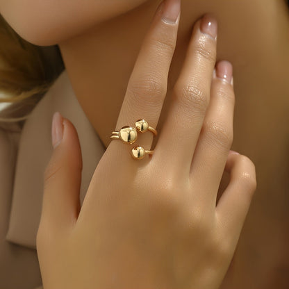 Gold-Tone Planet Open Ring