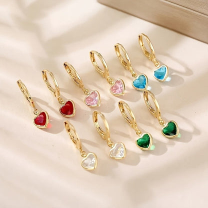 Colorful Heart Drop Earrings