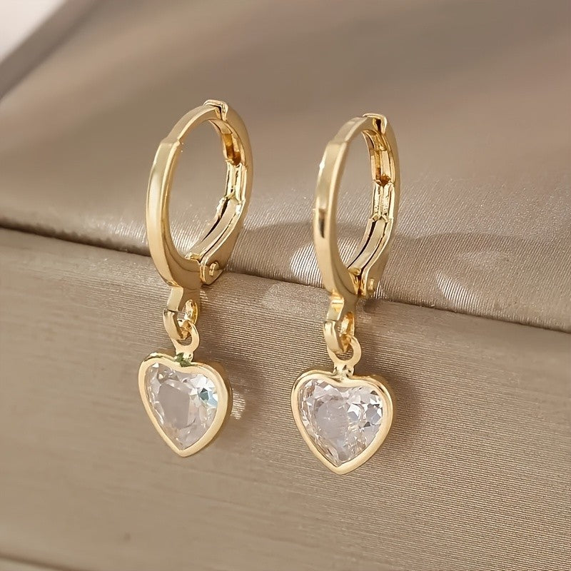 Colorful Heart Drop Earrings