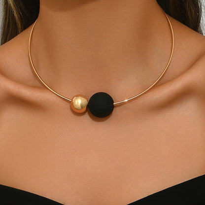 Dual Sphere Choker Necklace