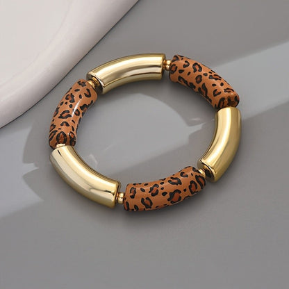 Leopard Geometric Bracelet