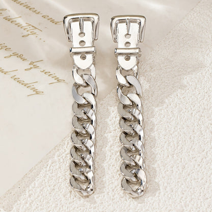 Buckle Chain Drop Earrings