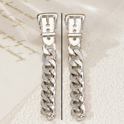 Buckle Chain Drop Earrings