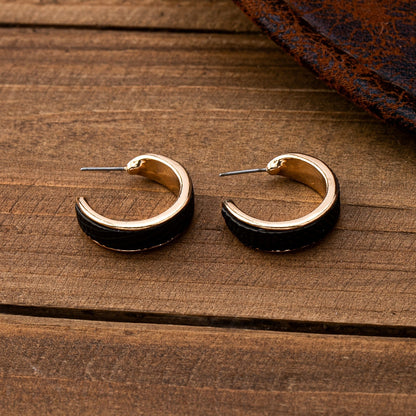Fuzzy Leopard C-Hoop Earrings