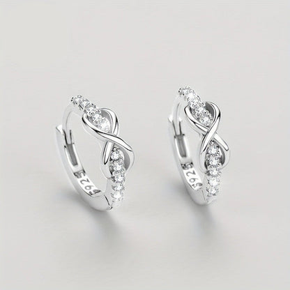 Crystal Infinity Hoop Earrings