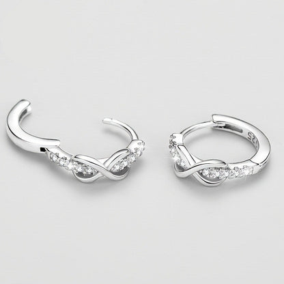 Crystal Infinity Hoop Earrings