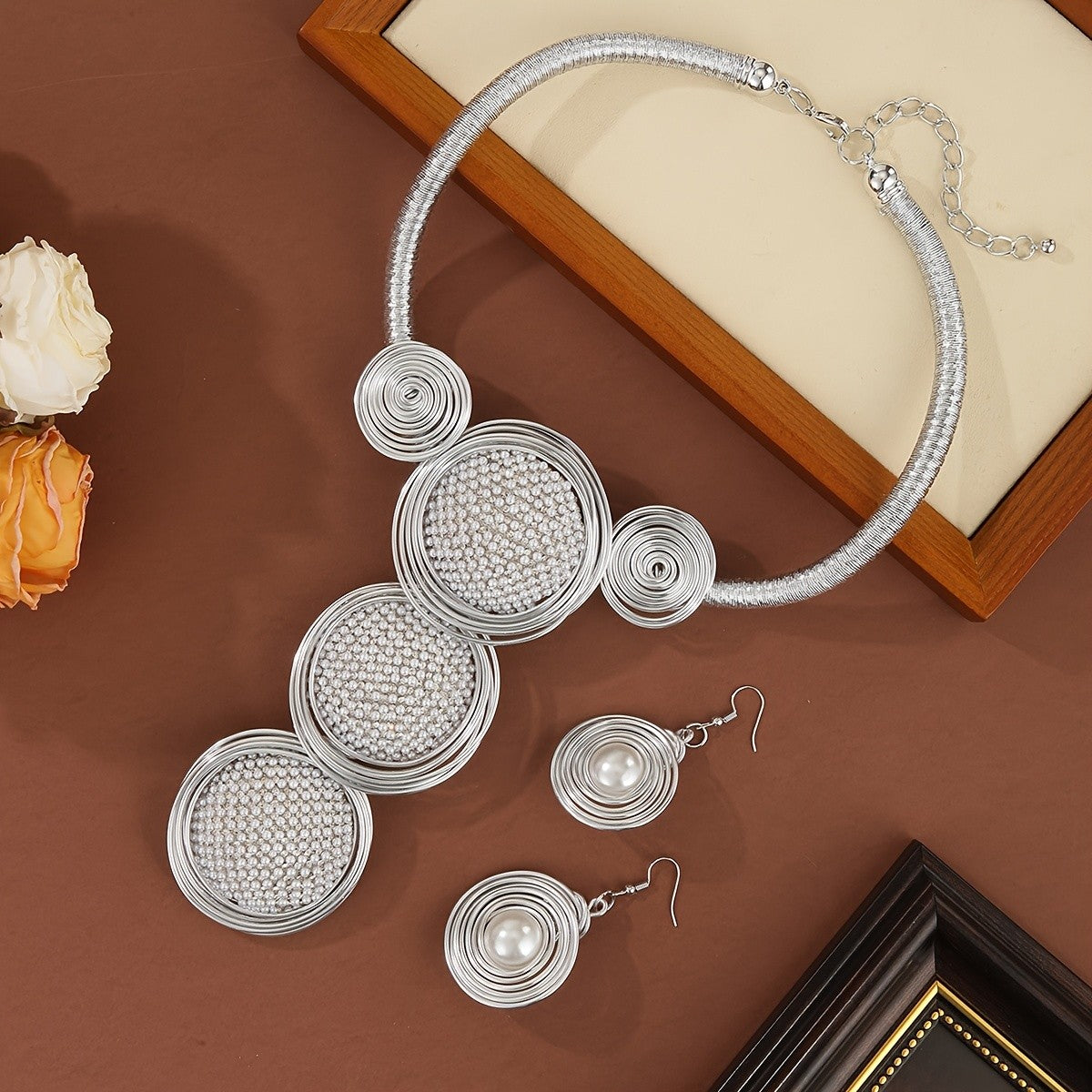 Spiral Circle Jewelry Set
