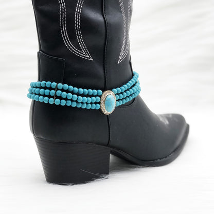 Turquoise Bead Boot Chain