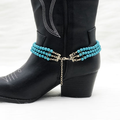 Turquoise Bead Boot Chain