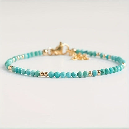 Turquoise Faceted Bead Bracelet