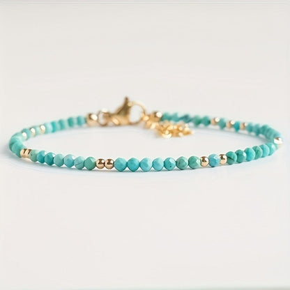 Turquoise Faceted Bead Bracelet