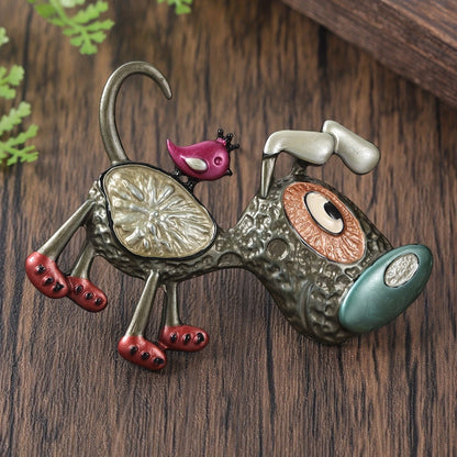 Whimsical Dog Brooch