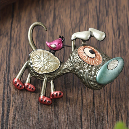 Whimsical Dog Brooch