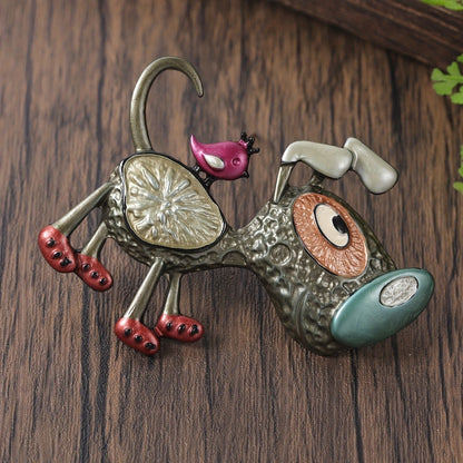 Whimsical Dog Brooch