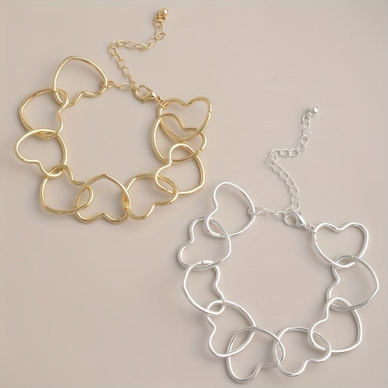 Open Heart Circle Bracelet