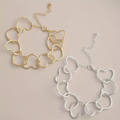 Open Heart Circle Bracelet