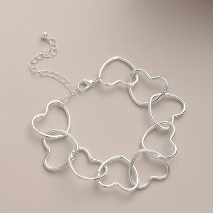 Open Heart Circle Bracelet