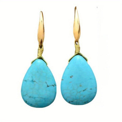 Natural Turquoise Drop Earrings