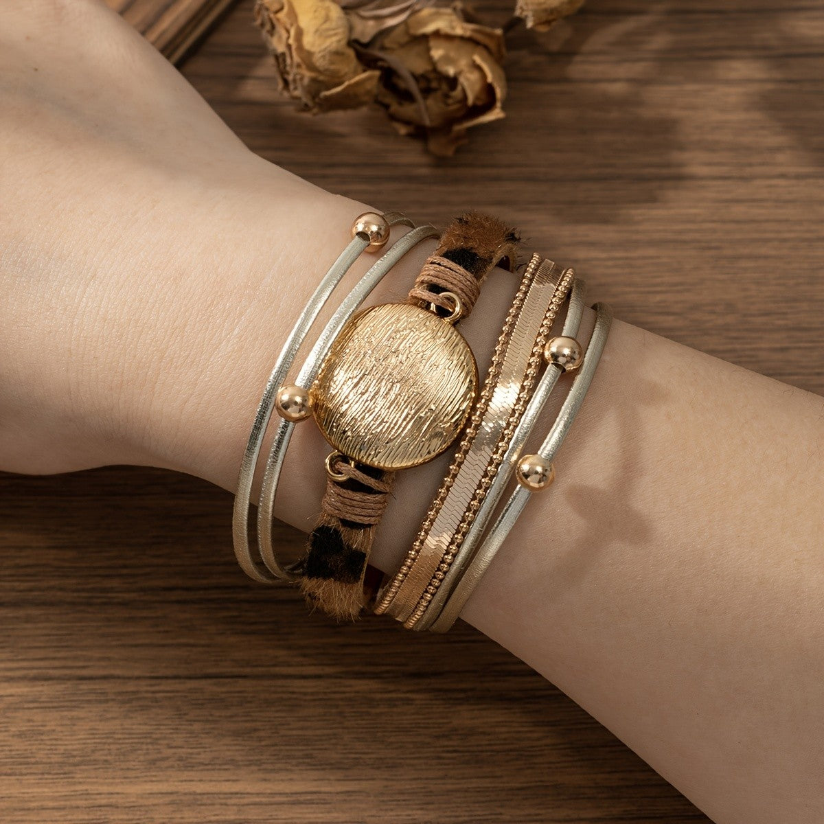 Leopard Print Magnetic Bracelet