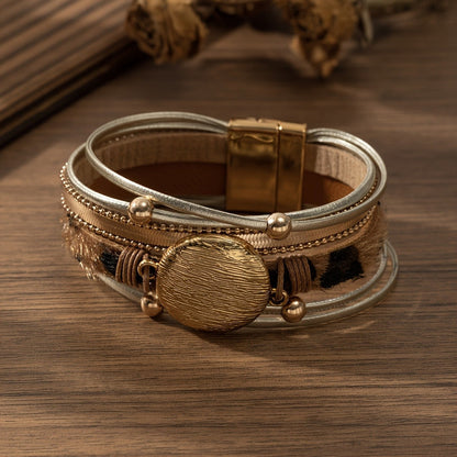 Leopard Print Magnetic Bracelet