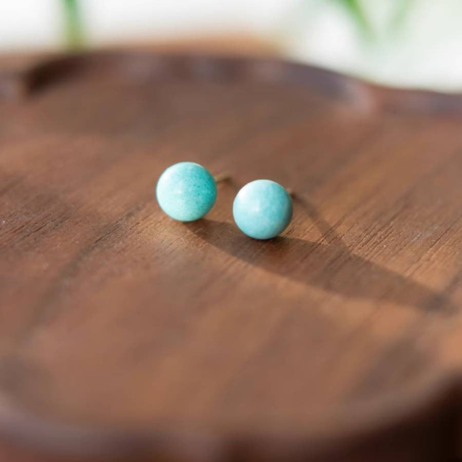 Turquoise Sphere Stud Earrings