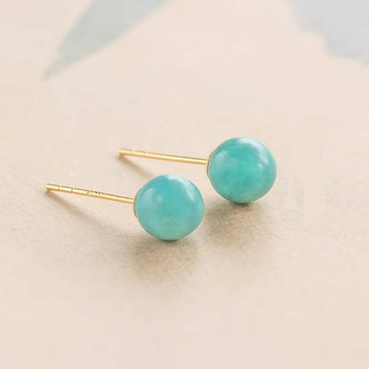 Turquoise Sphere Stud Earrings