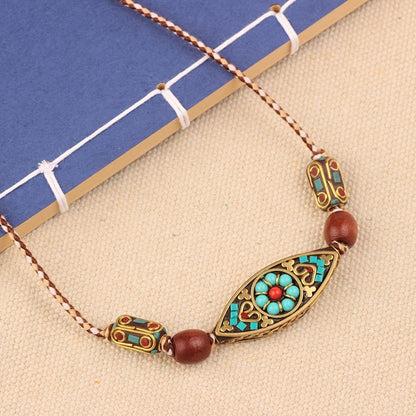 Colorful Floral Eye Necklace