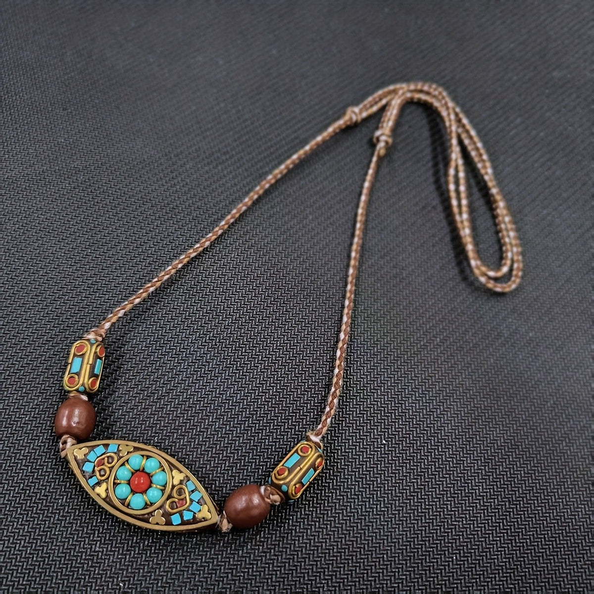 Colorful Floral Eye Necklace