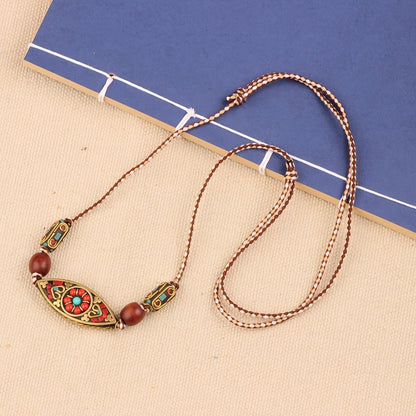 Colorful Floral Eye Necklace