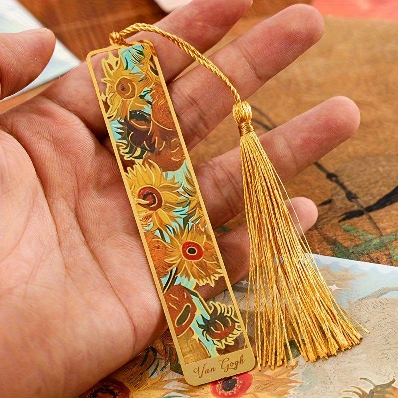 Painted Floral Tassel Bookmark Set