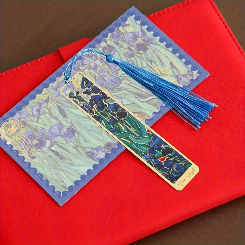 Painted Floral Tassel Bookmark Set