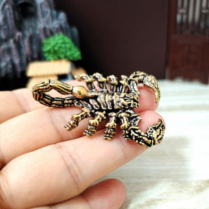 Antique Brass Scorpion Figurine