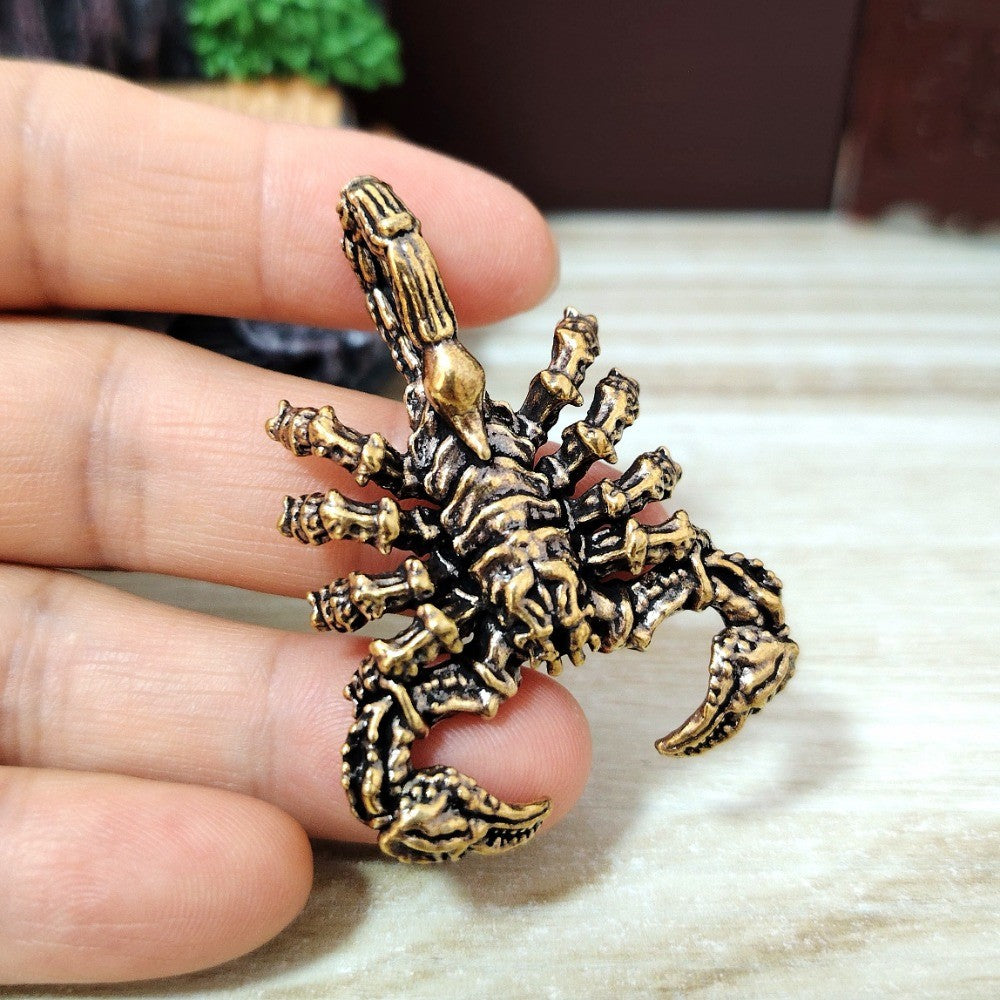 Antique Brass Scorpion Figurine