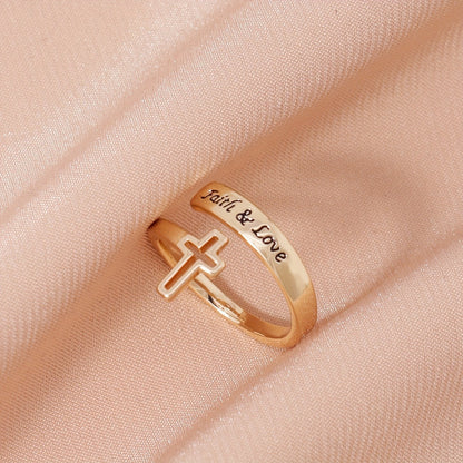 Faith & Love Cross Ring
