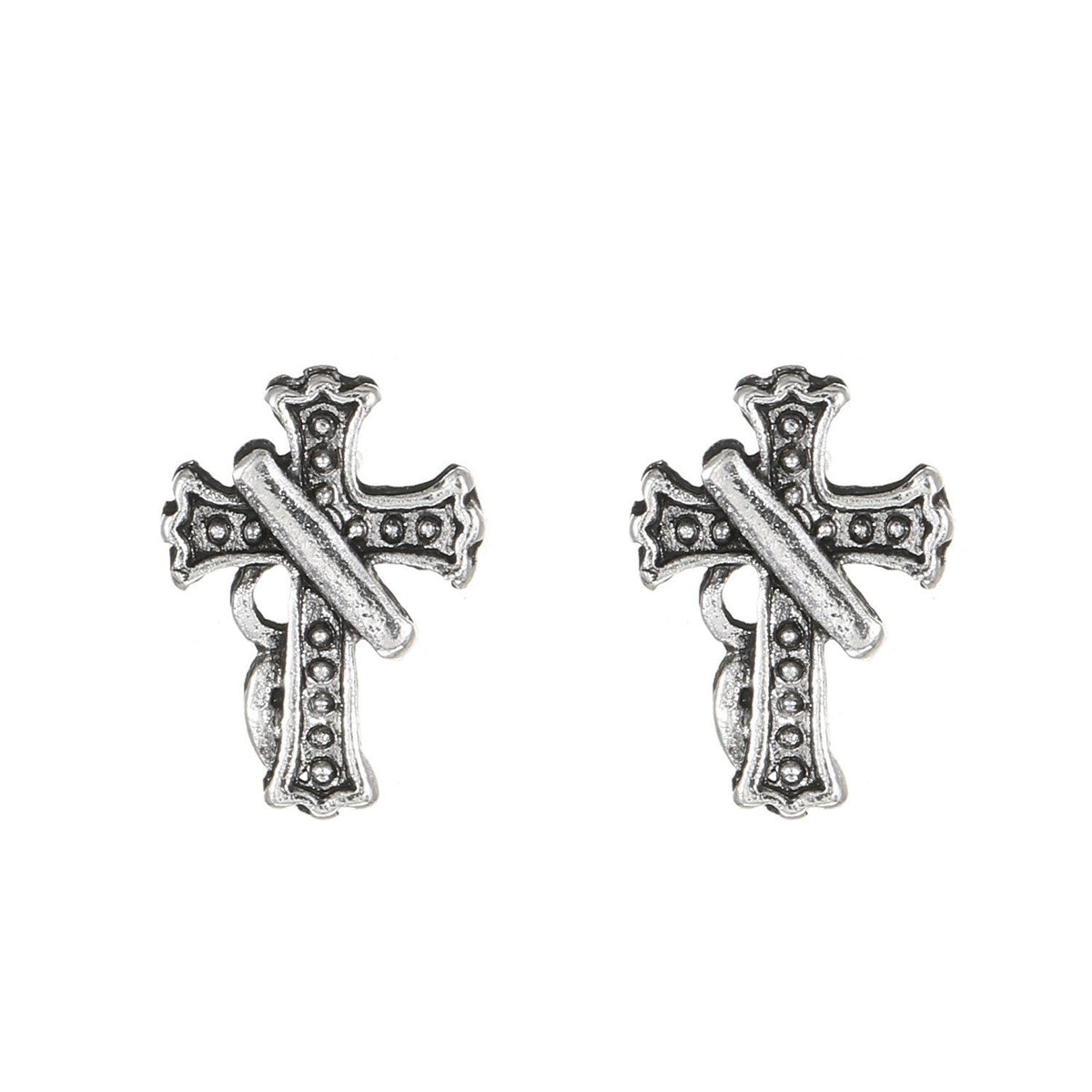 Vintage Cross Stud Earrings