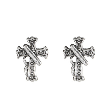 Vintage Cross Stud Earrings