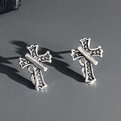 Vintage Cross Stud Earrings