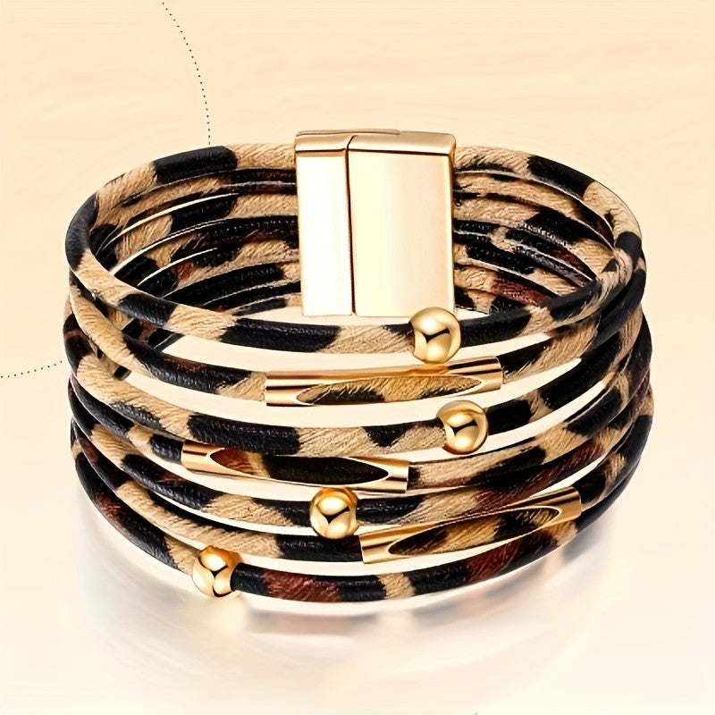 Leopard Print Link Jewelry Set