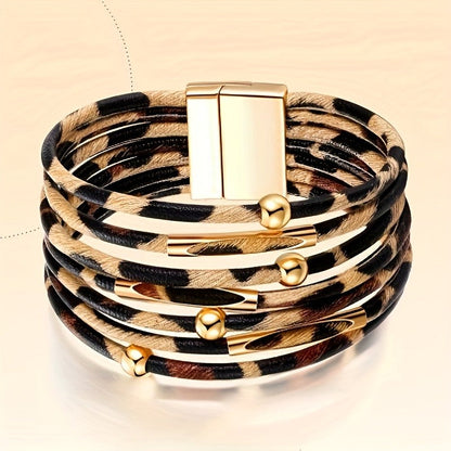 Leopard Print Link Jewelry Set