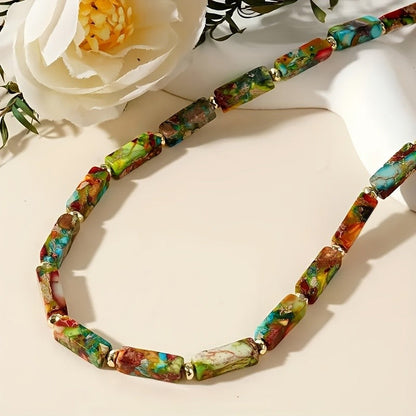Multicolor Stone Chip Necklace