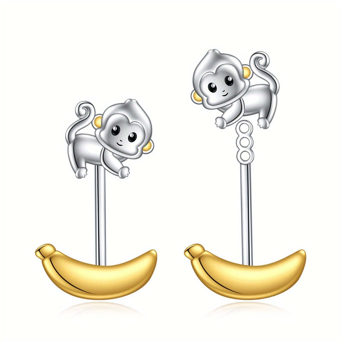 Monkey & Banana Stud Earrings