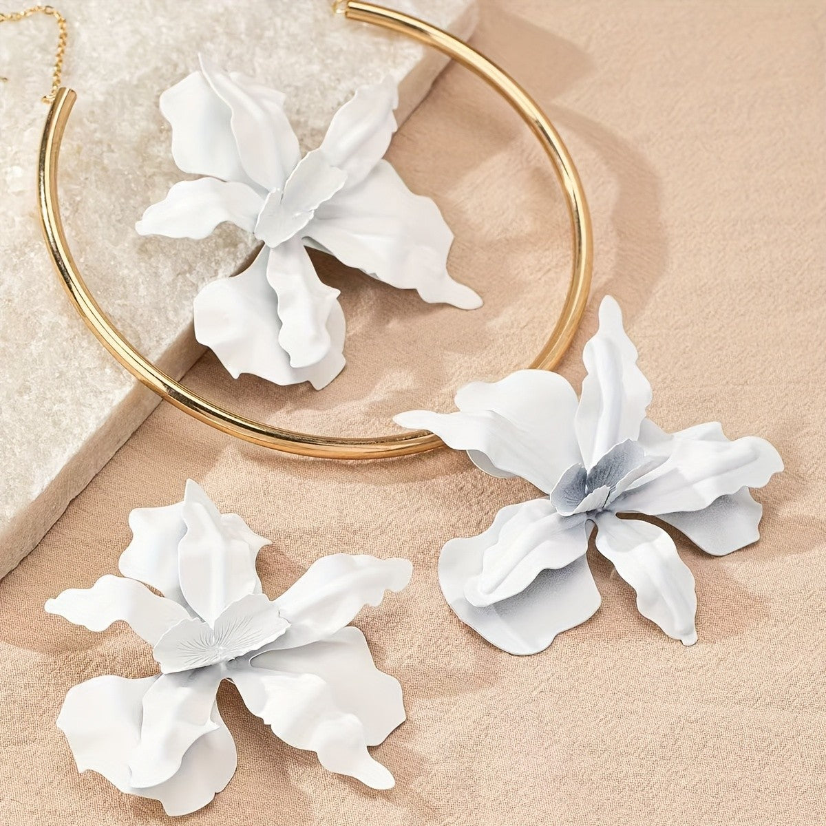 Magenta Floral Earrings