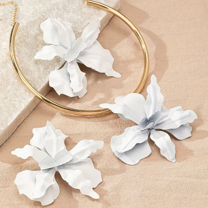 Magenta Floral Earrings