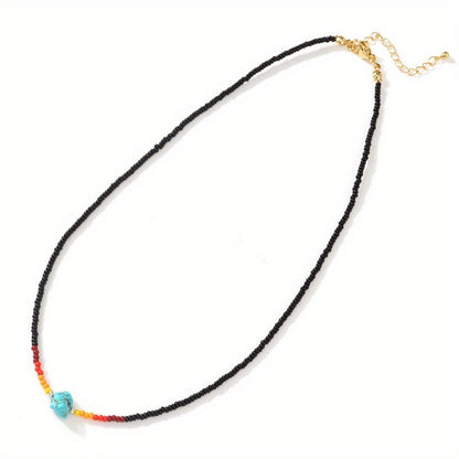 Turquoise Beaded Layered Necklace