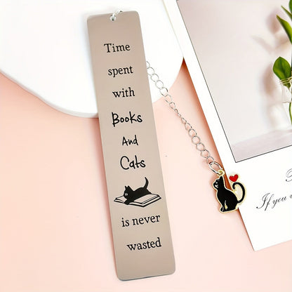 Cat Reading Quote Bookmark